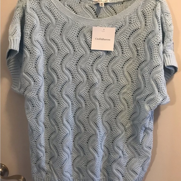 Croft & Barrow Light Blue Women’s Sweater Size XL Brand New With Tags - Picture 2 of 6